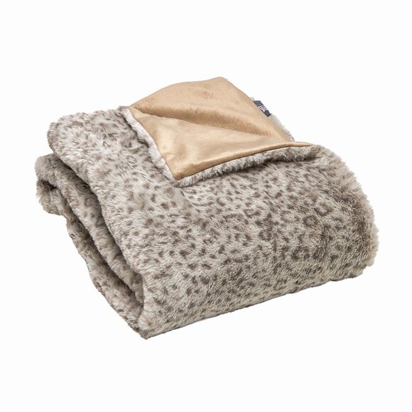 Luxe Home Decor Classic Faux Fur Throw | 1-Piece | Lynx | 50"x60" - Picture 4 of 7